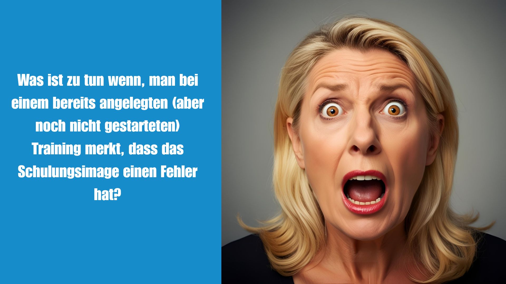 Template eines bereits angelegten Trainings tauschen