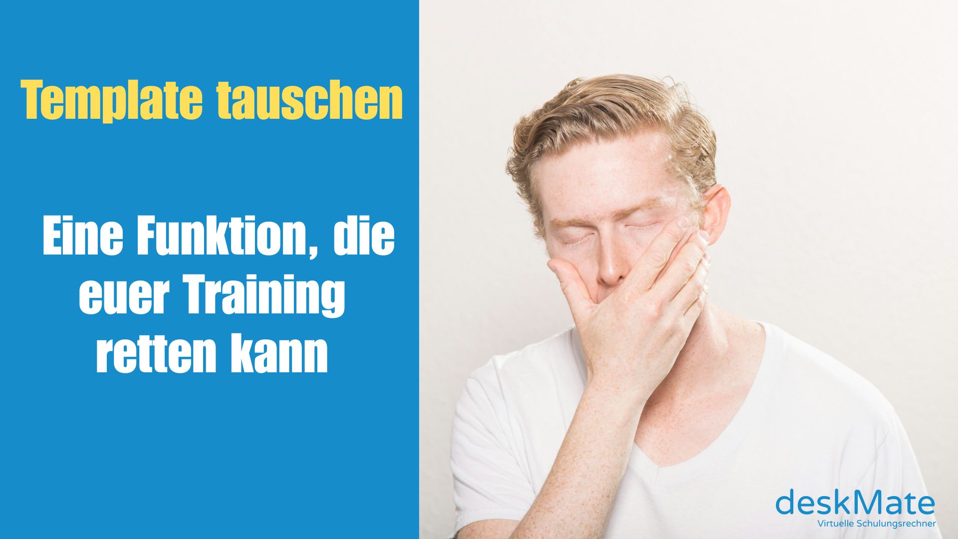 Bitte lesen! Template tauschen. Eine neue Funktion, die euer Training retten kann.
